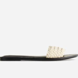 The Cora Slide Sandal in Woven Leather (BRAND NEW - Never worn!)
